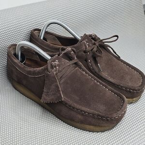 Clarks Brown Suede Wallabee Moccasin Shoes